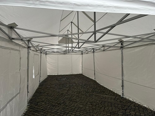 nůžkový skládací stan 4x12 m